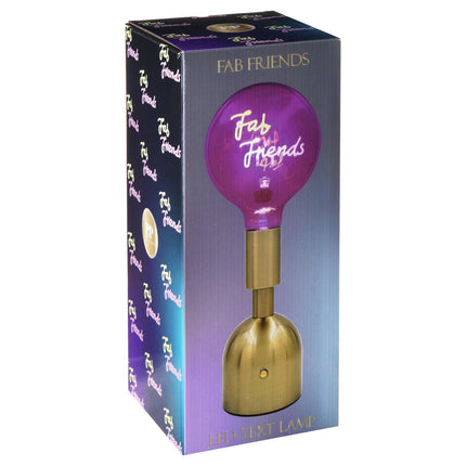 Fab Friends LED Neon Text Brass Accent Decorative Lamp-5010792734286-Bargainia.com