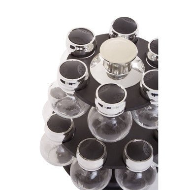 Luciano 2 Tier 14 Bottle Revolving Spice Rack - Bargainia.com - 5018705493350