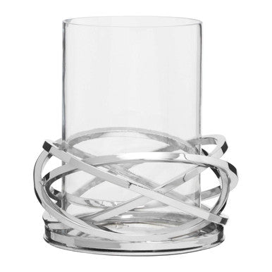 Luna Twist Small Silver Finish Candle Holder - Bargainia.com - 5018705431895