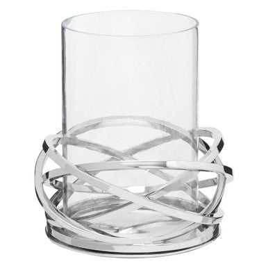 Luna Twist Small Silver Finish Candle Holder - Bargainia.com - 5018705431895
