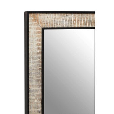 Luxor Recycled Wood Rectangular Wall Mirror - Bargainia.com - 5018705484297