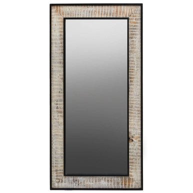 Luxor Recycled Wood Rectangular Wall Mirror - Bargainia.com - 5018705484297