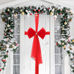Luxury DIY Door Bow With Diamante wrap - Red - Bargainia.com - 