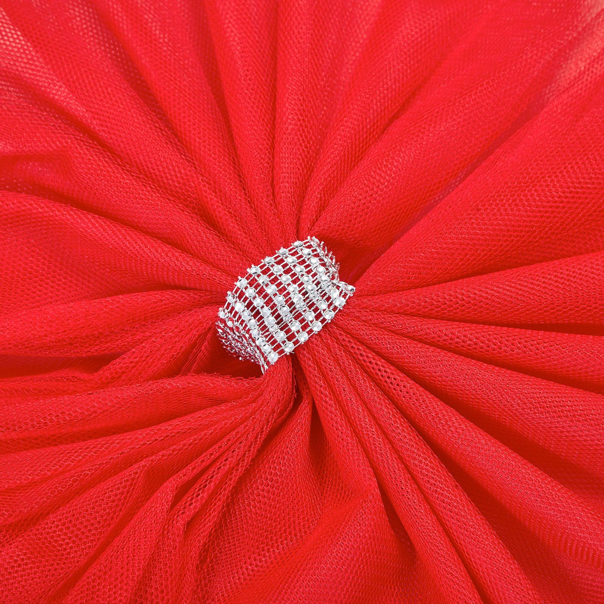 Luxury DIY Door Bow With Diamante wrap - Red Holiday Decorations Clearance