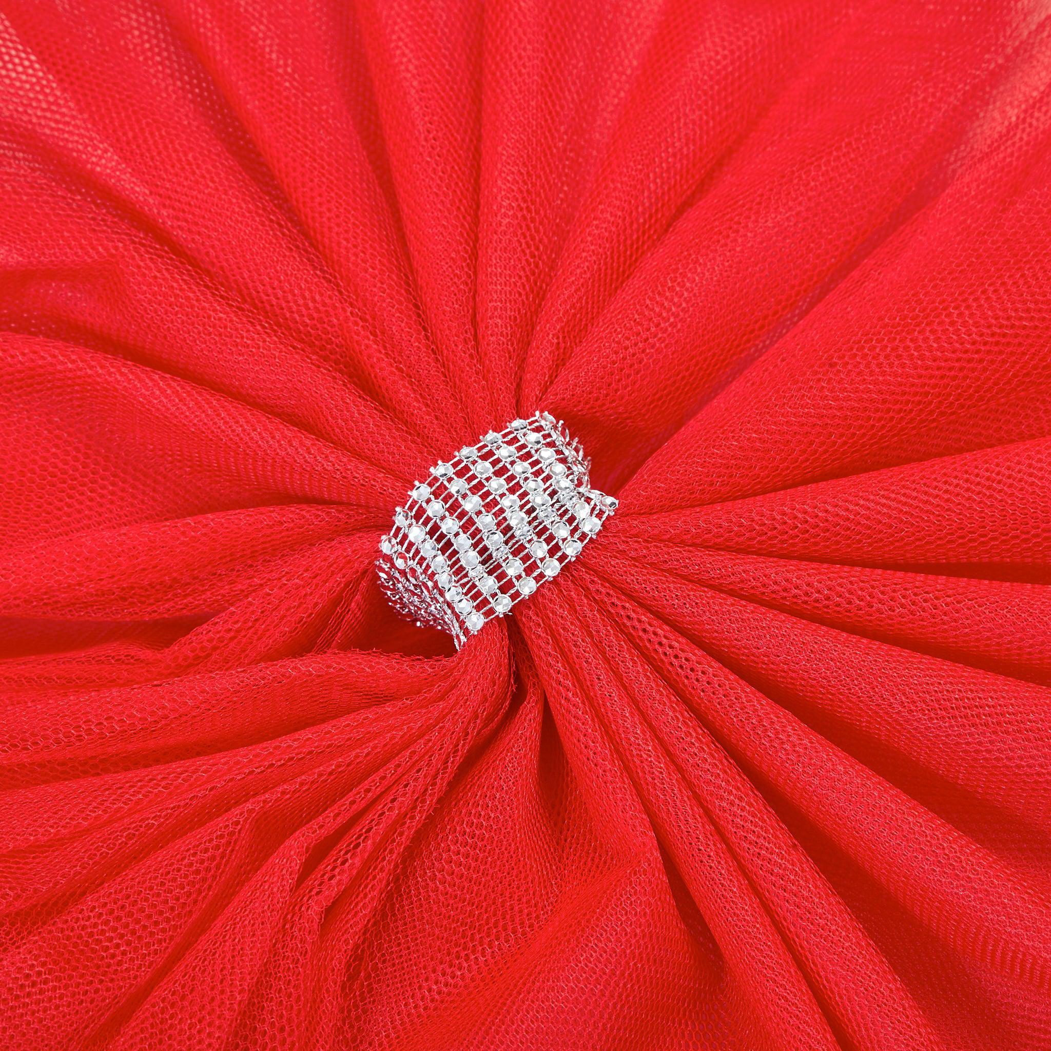 Luxury DIY Door Bow With Diamante wrap - Red Holiday Decorations Clearance