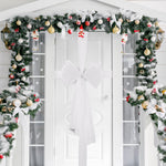 Luxury DIY Door Bow With Diamante wrap - White - Bargainia.com - 