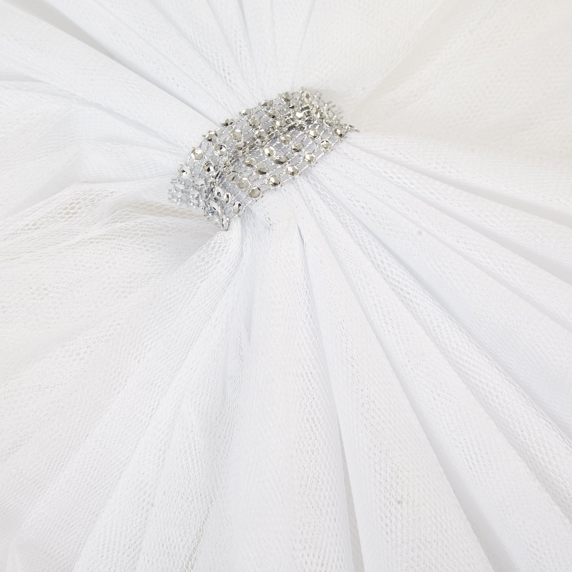 Luxury DIY Door Bow With Diamante wrap - White Holiday Decorations Clearance