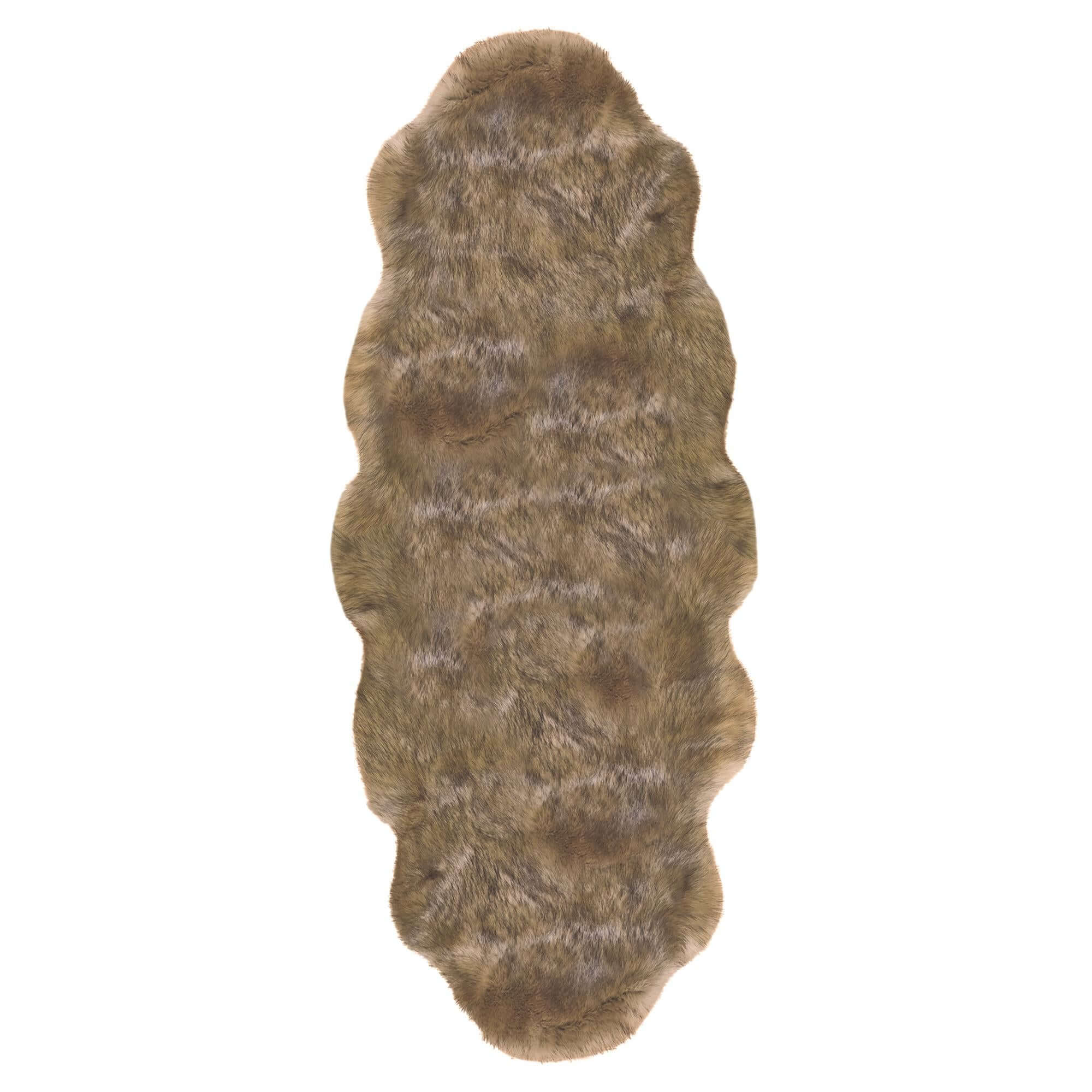 Luxury Grey Brown Faux Fur Rug - Bargainia.com - 5060827250892 - LUX012001