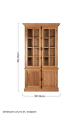 Lyon Natural Oak Wood Tall Cabinet - Bargainia.com - 5018705401409