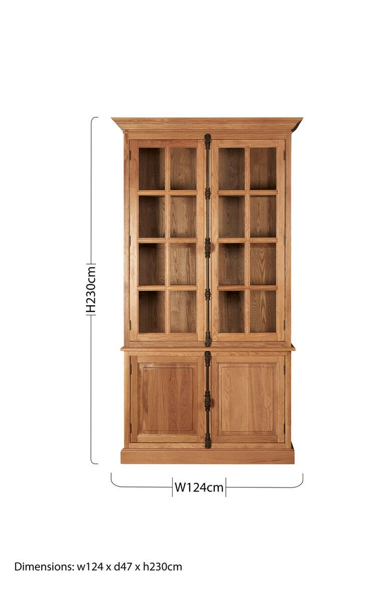 Lyon Natural Oak Wood Tall Cabinet - Bargainia.com - 5018705401409