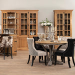 Lyon Natural Oak Wood Tall Cabinet - Bargainia.com - 5018705401409