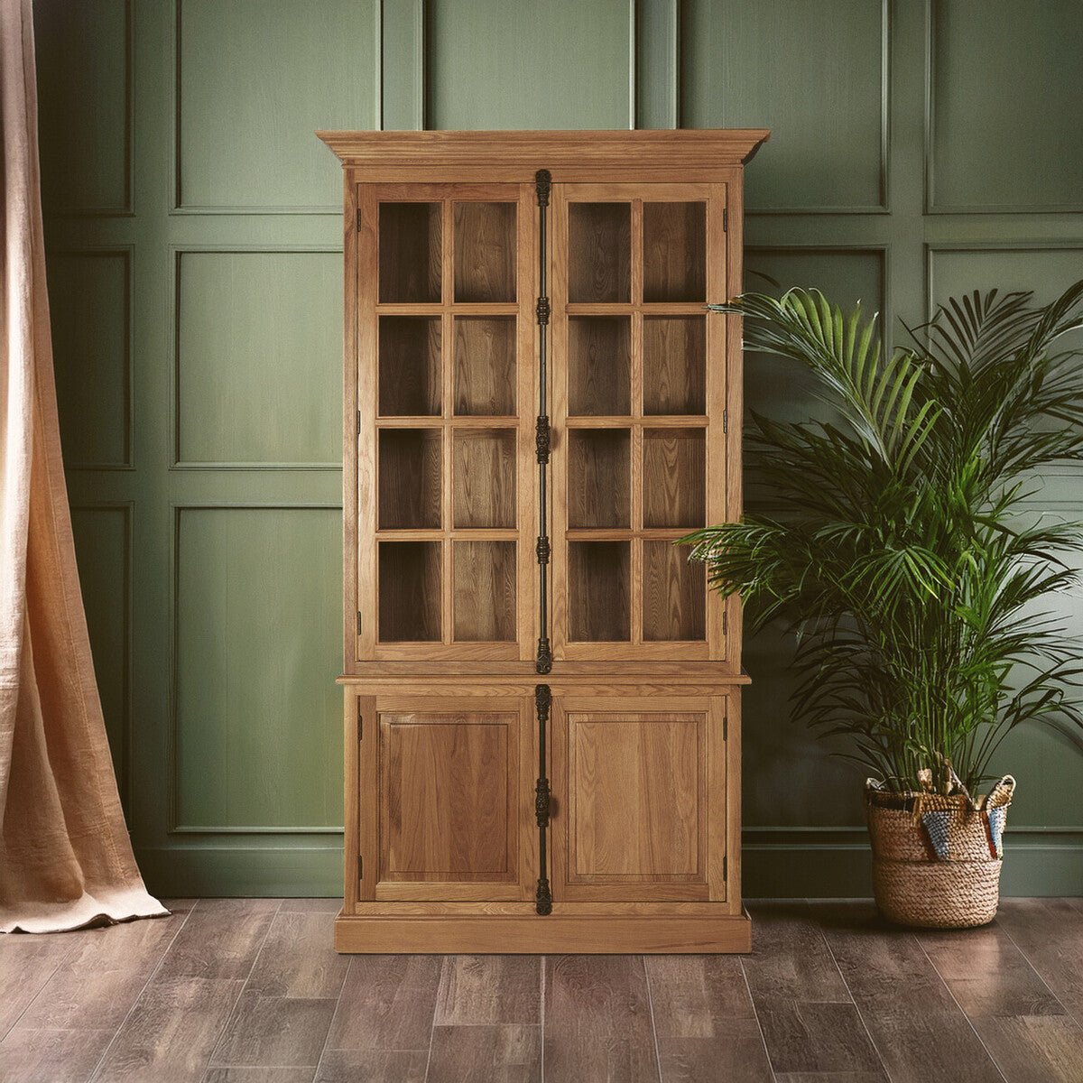 Lyon Natural Oak Wood Tall Cabinet - Bargainia.com - 5018705401409