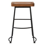 Lyon Weathered Oak Wood and Metal Bar Stool - Bargainia.com - 5018705360690
