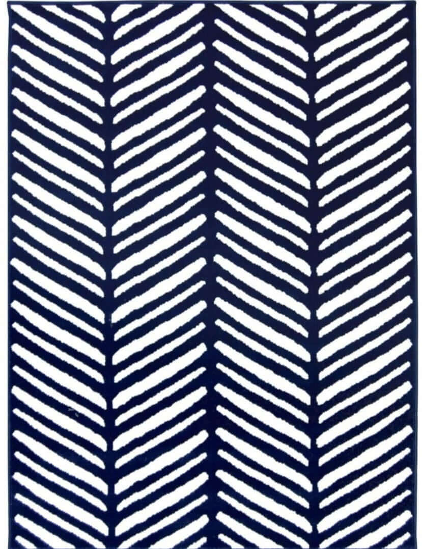 Maestro Herringbone Blue Rug - Bargainia.com - 