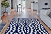 Maestro Herringbone Blue Rug - Bargainia.com - 5053095213584 - 46-2737X011080/150
