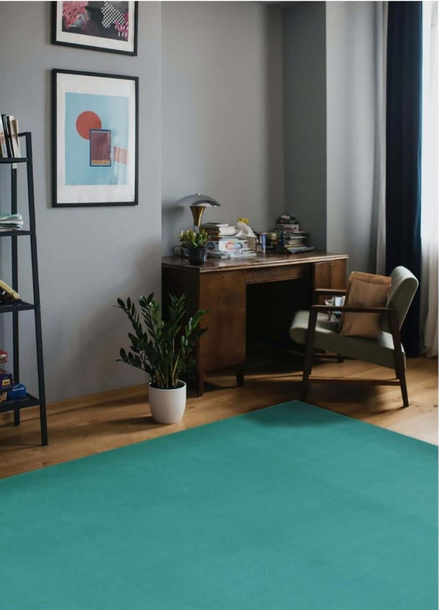 Maestro Solid Duck Egg Blue Rug - Bargainia.com - 