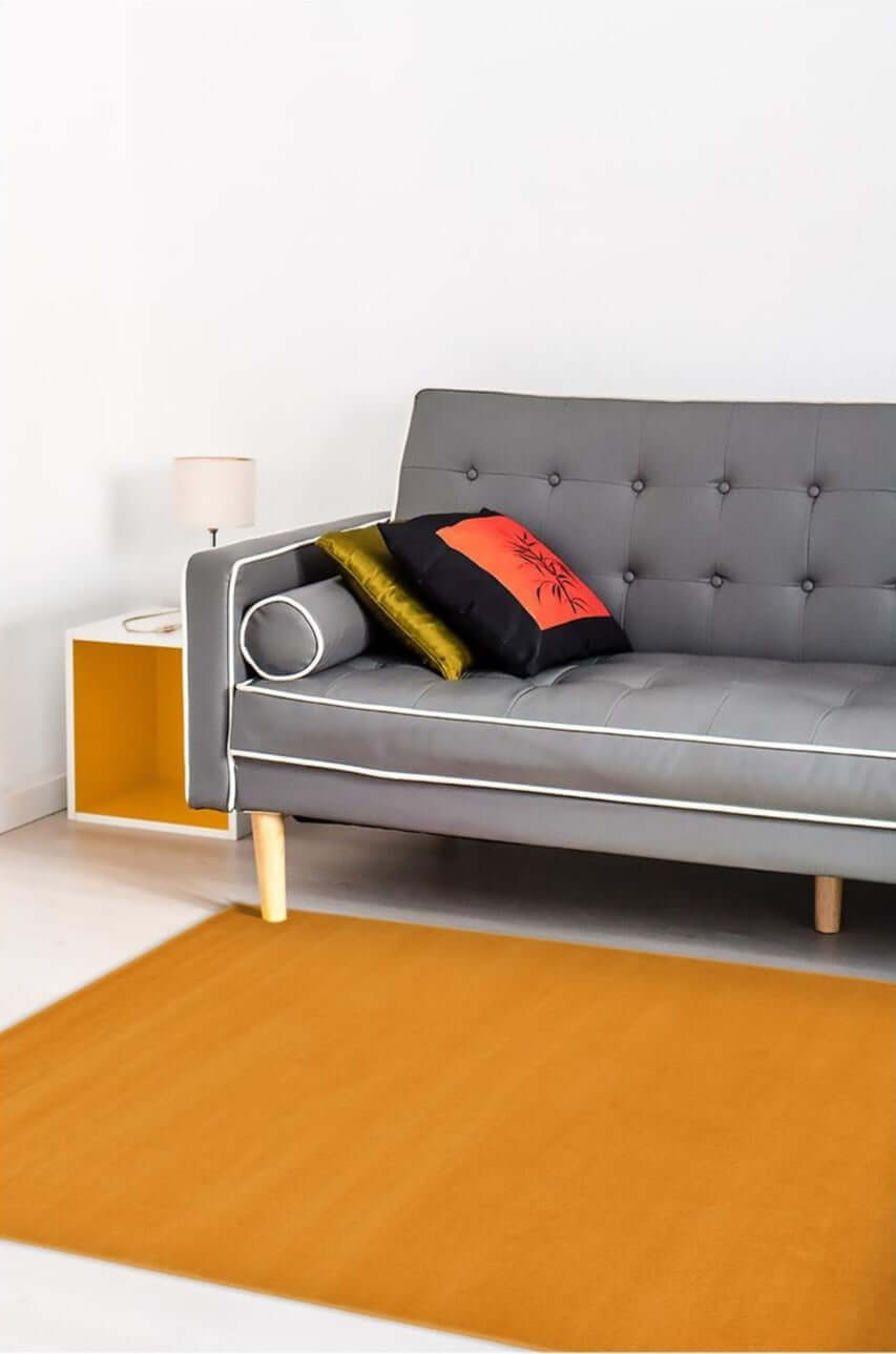 Maestro Solid Ochre Rug - Bargainia.com - 