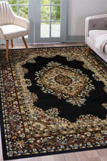 Maestro Traditional Black Rug | 4470 B11 - Bargainia.com - 