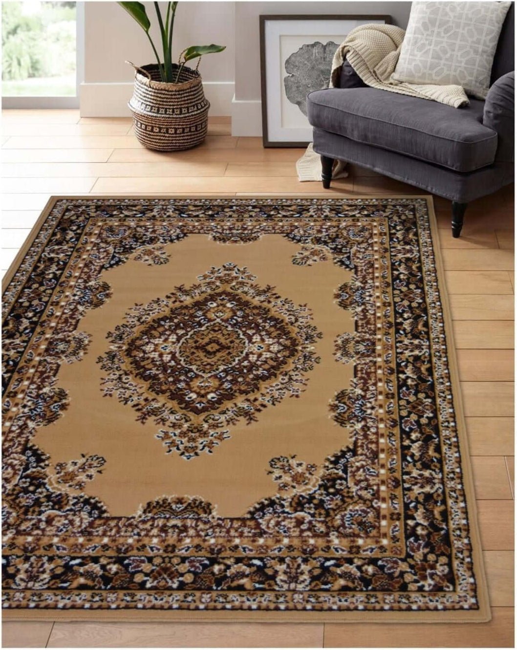 Maestro Traditional Brown Rug | 4470 B55 - Bargainia.com - 