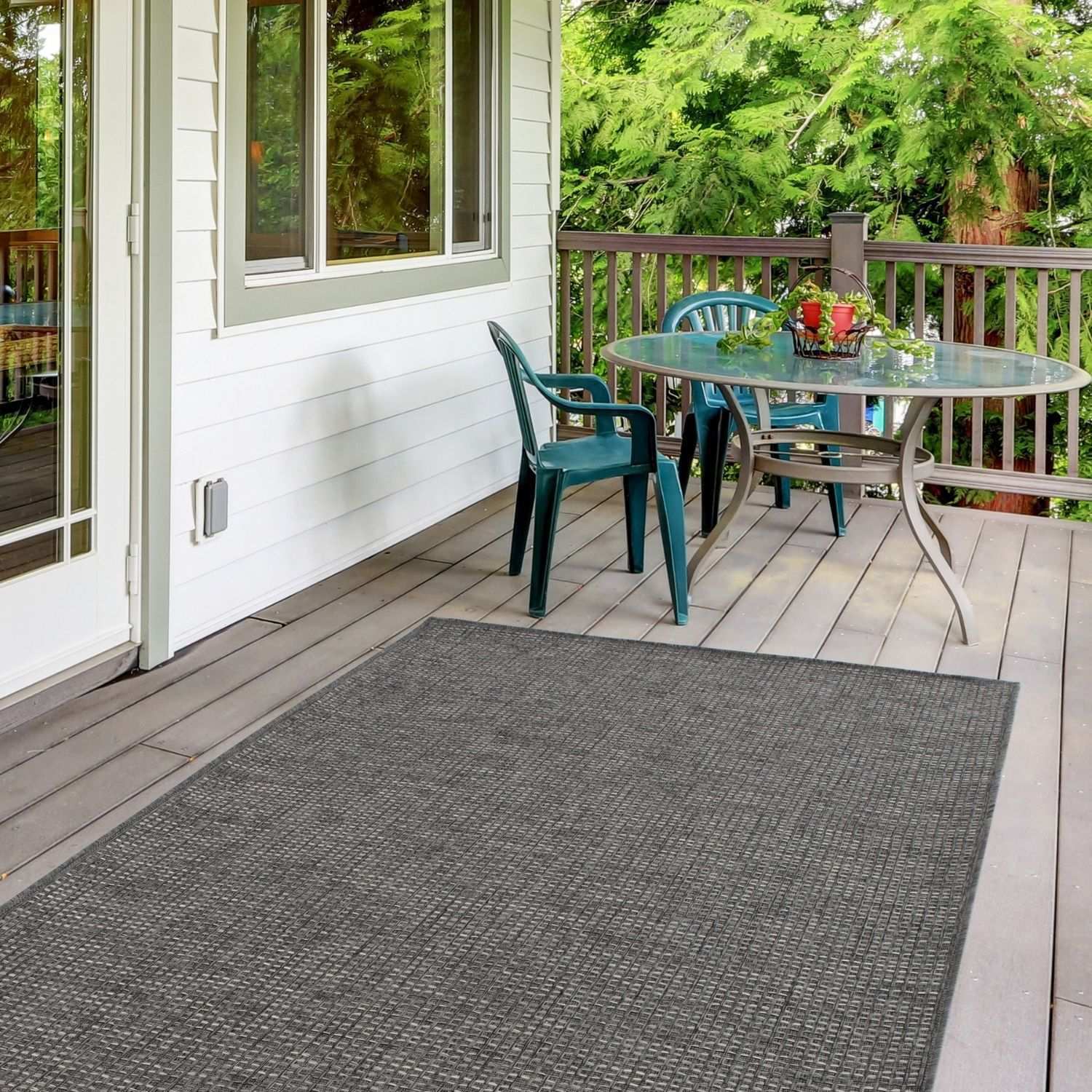 Magic Outdoor Rug Dark Grey | 3610DG - Bargainia.com - 