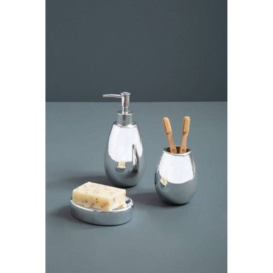 Magpie Dolomite Silver 3Pc Bathroom Set - Bargainia.com - 5018705344119