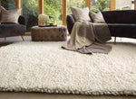 Maine Ivory Shaggy Pile Wool Rug - Bargainia.com - 