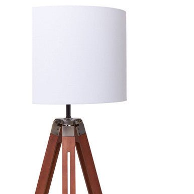 Malvern Tripod Floor Lamp With Brown Base - Bargainia.com - 5018705965550
