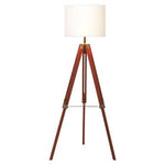 Malvern Tripod Floor Lamp With Brown Base - Bargainia.com - 5018705965550