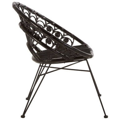 Manado Black Natural Rattan Chair - Bargainia.com - 5018705461199