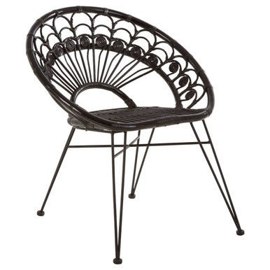 Manado Black Natural Rattan Chair - Bargainia.com - 5018705461199