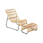 Manado Rattan Chair And Footstool Set - Bargainia.com - 5018705942063
