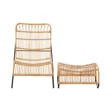 Manado Rattan Chair And Footstool Set - Bargainia.com - 5018705942063