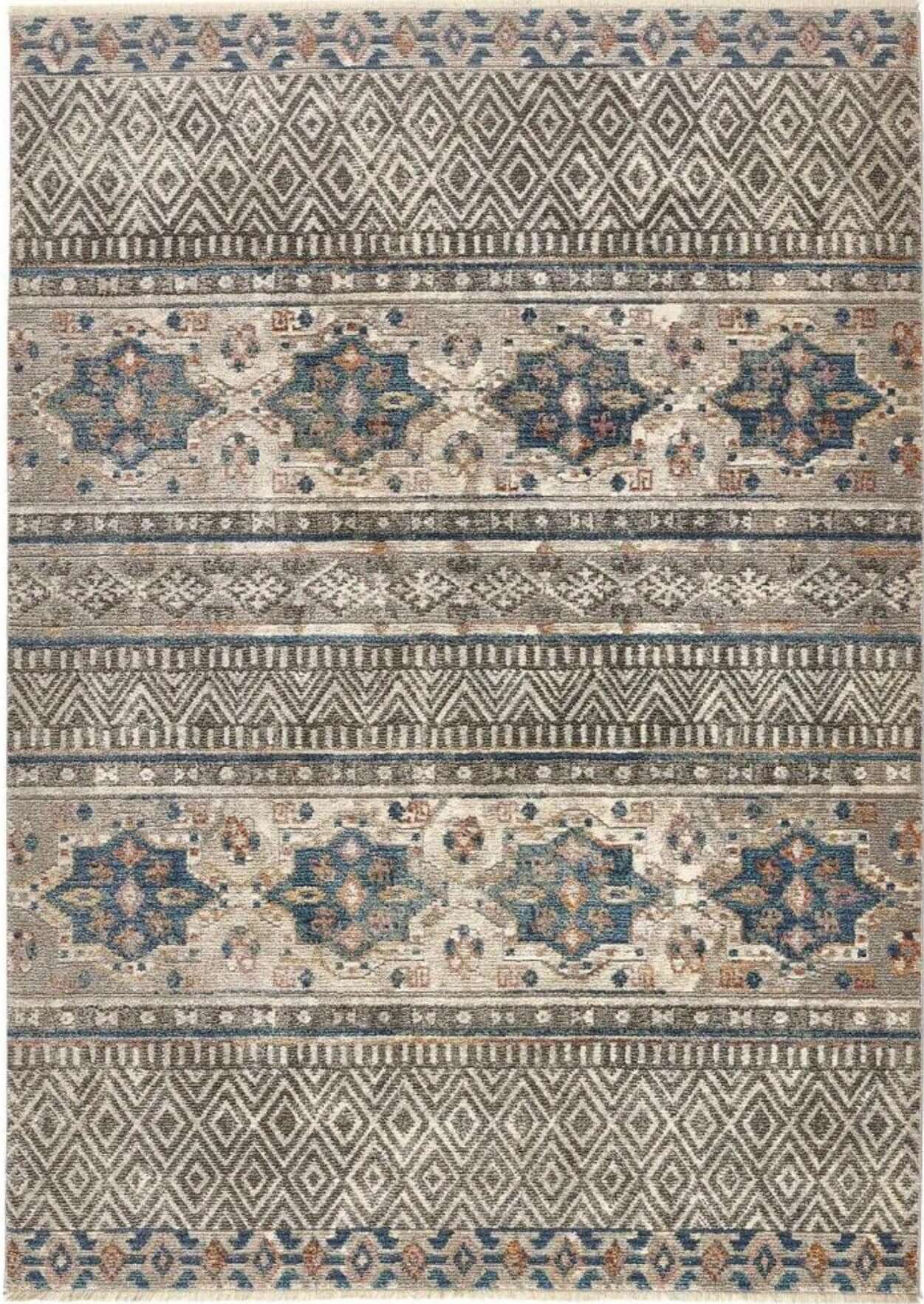 Mandala Multicolour Vintage Design Rug - Bargainia.com - 5026134566828 - MNDSTR_GREYXX_080X150