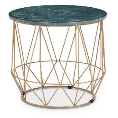 Mandoli Green Side Table With Gold Frame - Bargainia.com - 5018705972947