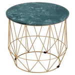 Mandoli Green Side Table With Gold Frame - Bargainia.com - 5018705972947
