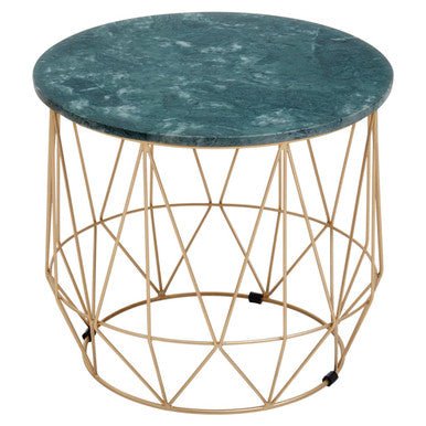 Mandoli Green Side Table With Gold Frame - Bargainia.com - 5018705972947