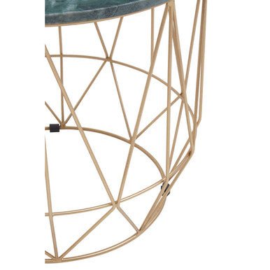 Mandoli Green Side Table With Gold Frame - Bargainia.com - 5018705972947