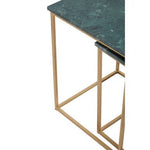 Mandoli Nest Of 2 Green Marble Side Tables - Bargainia.com - 5018705972916