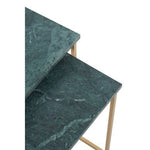 Mandoli Nest Of 2 Green Marble Side Tables - Bargainia.com - 5018705972916