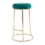 Manhattan Green Velvet Bar Stool - Bargainia.com - 5018705490144