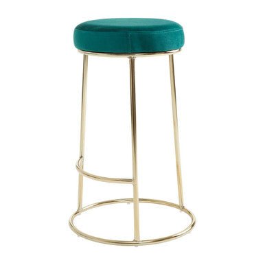 Manhattan Green Velvet Bar Stool - Bargainia.com - 5018705490144