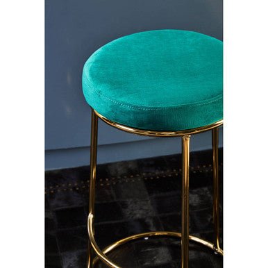 Manhattan Green Velvet Bar Stool - Bargainia.com - 5018705490144