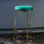 Manhattan Green Velvet Bar Stool - Bargainia.com - 5018705490144