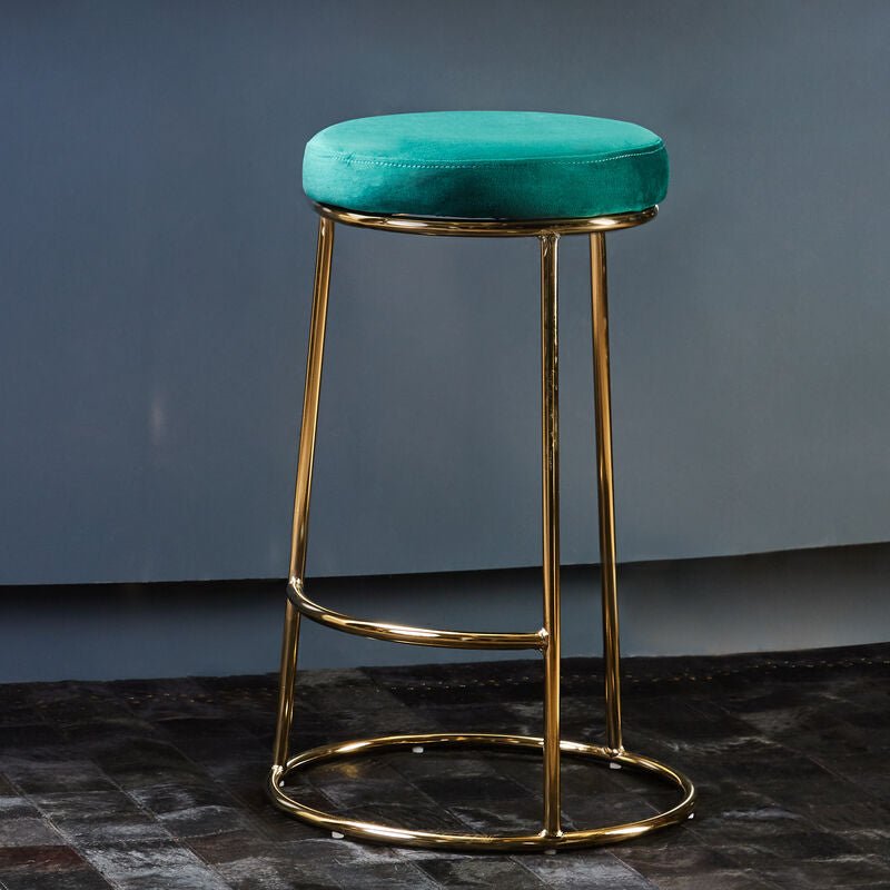 Manhattan Green Velvet Bar Stool - Bargainia.com - 5018705490144