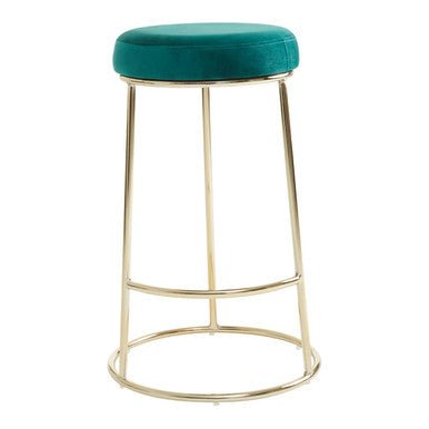 Manhattan Green Velvet Bar Stool - Bargainia.com - 5018705490144
