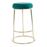 Manhattan Green Velvet Bar Stool - Bargainia.com - 5018705490144
