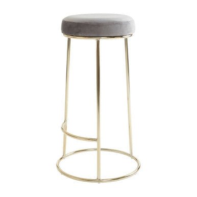 Manhattan Grey Velvet Tall Bar Stool - Bargainia.com - 5018705490151