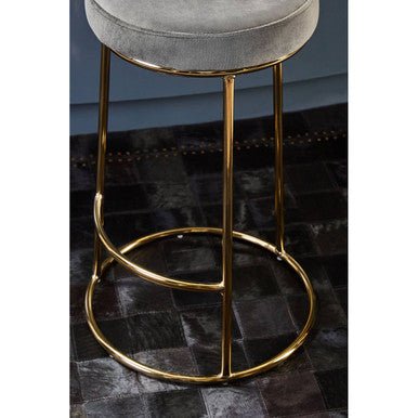 Manhattan Grey Velvet Tall Bar Stool - Bargainia.com - 5018705490151