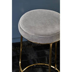 Manhattan Grey Velvet Tall Bar Stool - Bargainia.com - 5018705490151