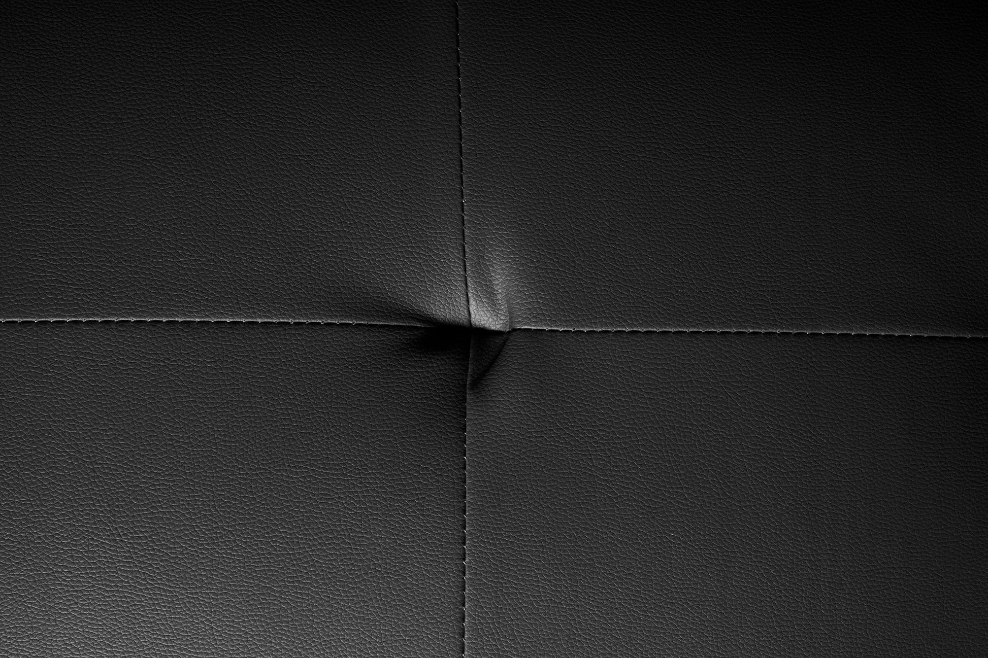 Manhattan Sofa Bed 2 Seater Faux Leather Click Clack - Black Bargainia